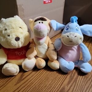 Disney Plush Toy (Set Of 3) - Winnie The Pooh, Eeyore, Tigger